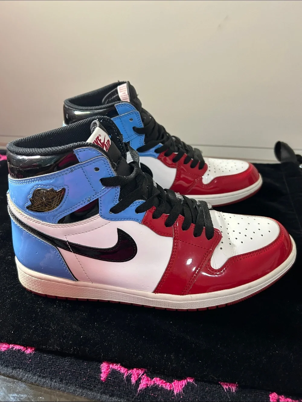 Jordan High-Top Sneakers - Red White Black Blue Retro Fearless 1s